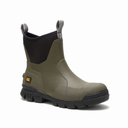 Caterpillar Stormers Steel Toe Work Férfi Bakancs Olivazöld, HU-C021